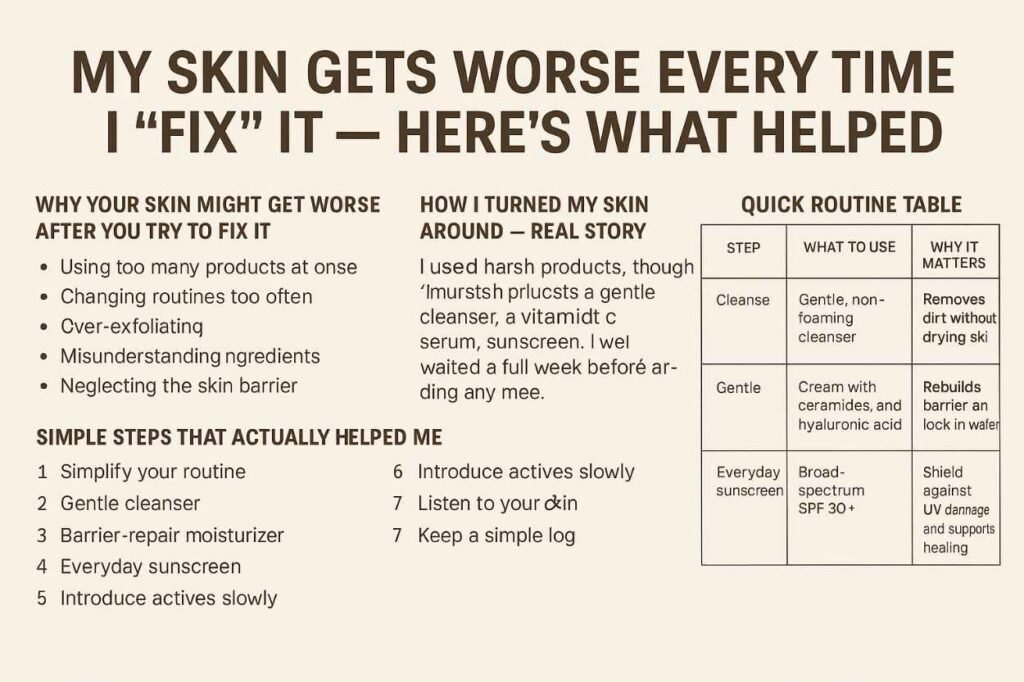 My Skin Gets Worse Every Time I 'Fix' It – Here's What Helped