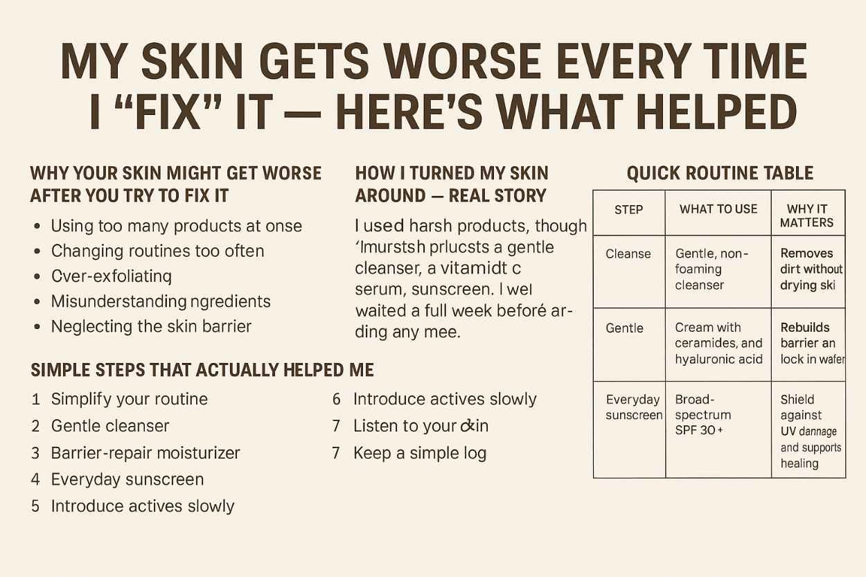 My Skin Gets Worse Every Time I 'Fix' It – Here's What Helped