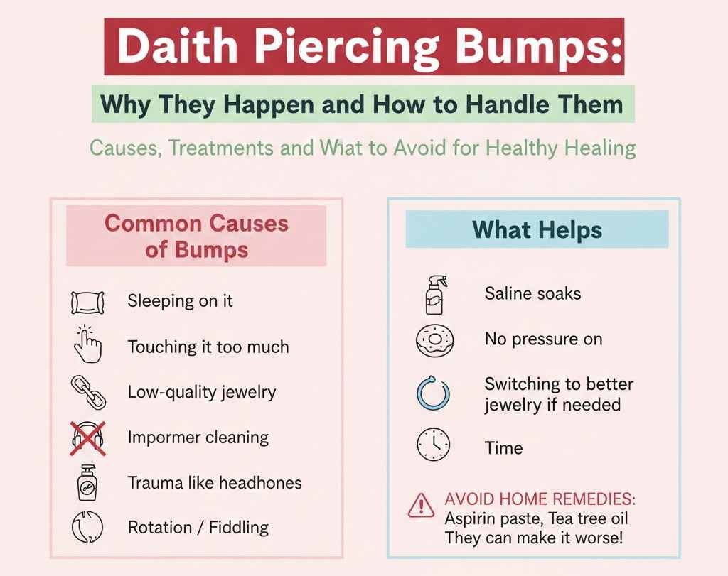 Daith Piercing Bumps: Why They Happen and How to Handle Them