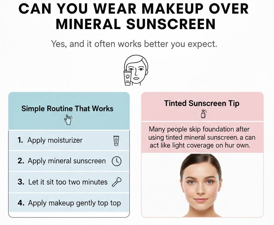 Can You Wear Makeup Over Mineral Sunscreen