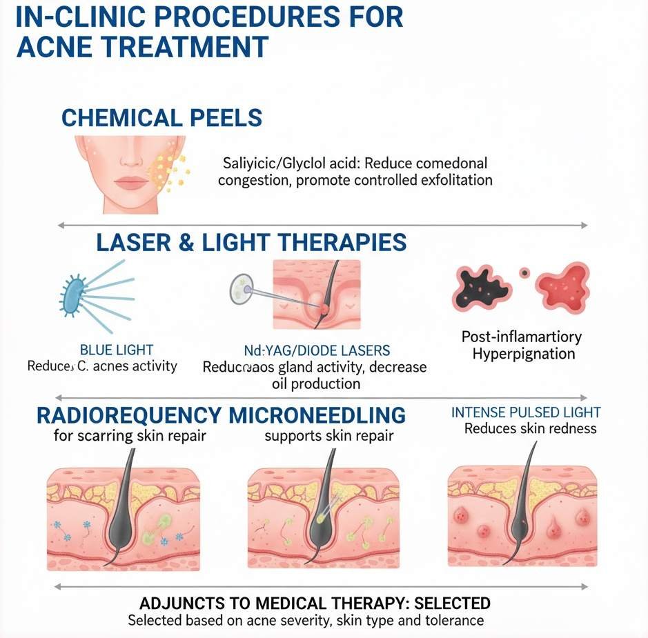 In-Clinic Procedures That Support Acne Treatment Programs