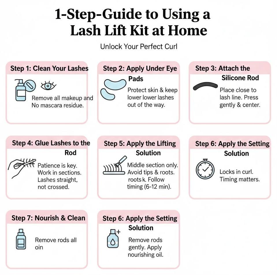 Step-by-Step Guide to Using a Lash Lift Kit at Home