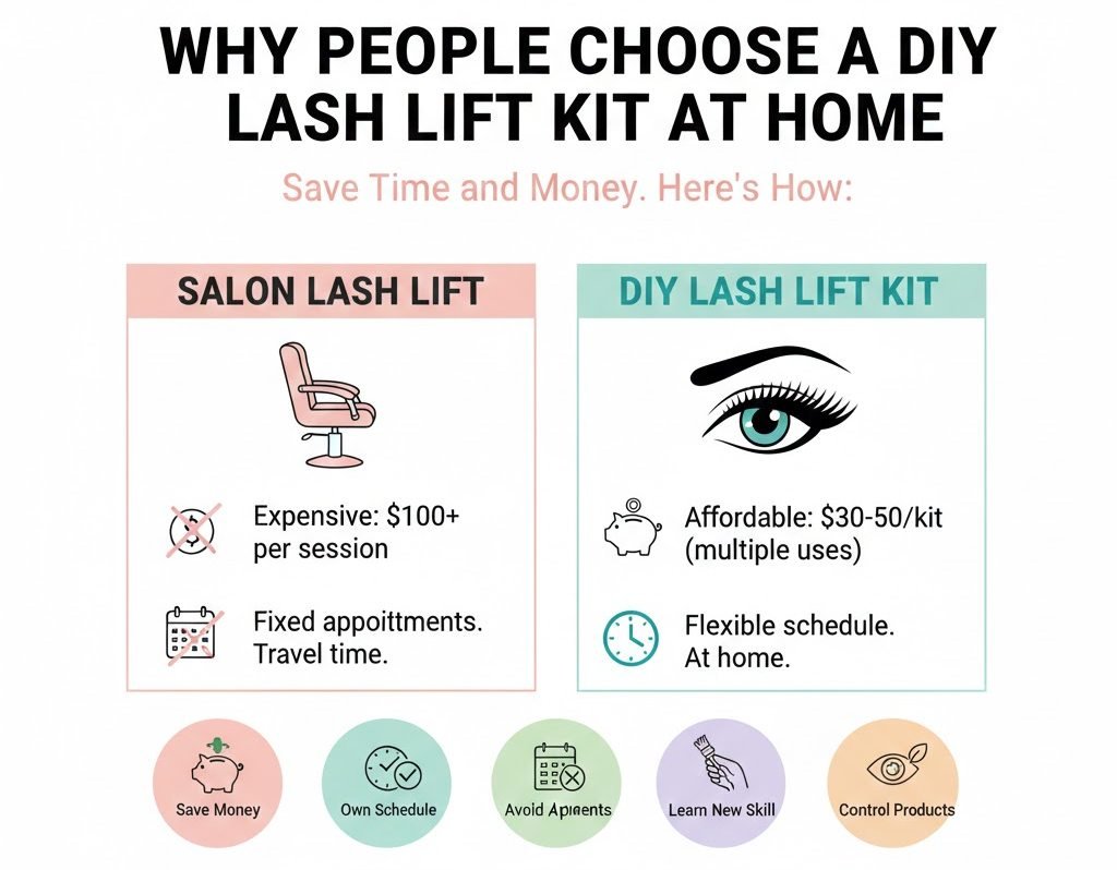 Why People Choose a DIY Lash Lift Kit at Home